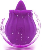 Vibrator pentru clitoris, model limbă, cu multiple moduri de vibrații, mov