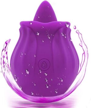 Vibrator pentru clitoris, model limbă, cu multiple moduri de vibrații, mov