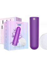 Mini vibrator mov tip glont cu telecomanda wireless pentru stimulare vaginala