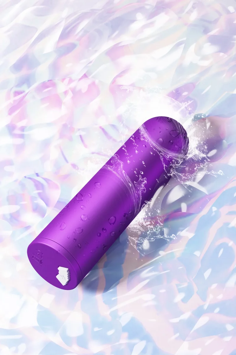 Mini vibrator tip glont USB, cu telecomanda wireless, waterproof, mov - imagine 7