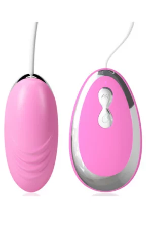 Vibrator tip Ou roz cu telecomanda pe cablu pentru stimulare vaginala si sau clitoridiana