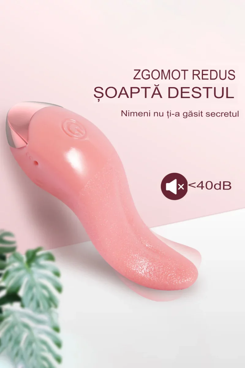 Vibrator limba pentru stimulare clitoridiana cu multiple moduri de vibrare, Rose - imagine 5