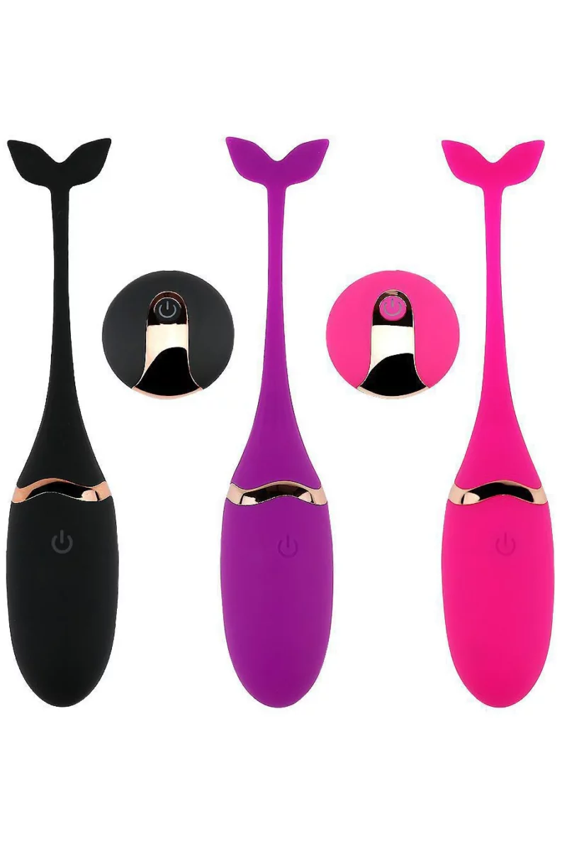 Vibrator tip Ou cu vibratii si telecomanda, pentru stimularea punctului G si a clitorisului, fuchsia - imagine 8