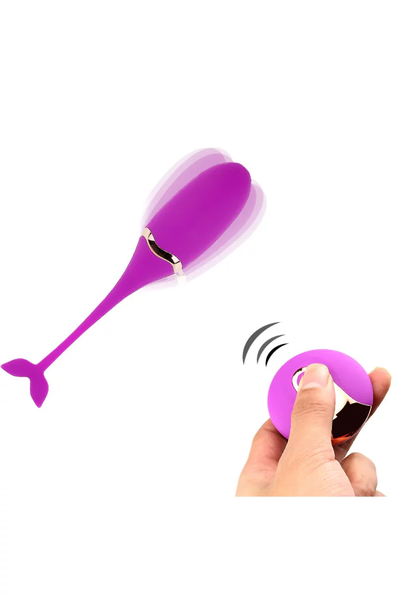 Vibrator tip Ou cu vibratii si telecomanda, pentru stimularea punctului G si a clitorisului, negru - imagine 7