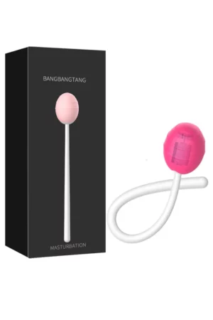 Vibrator tip Ou fuchsia cu prelungire pentru stimulator anal, multiple moduri de vibrare