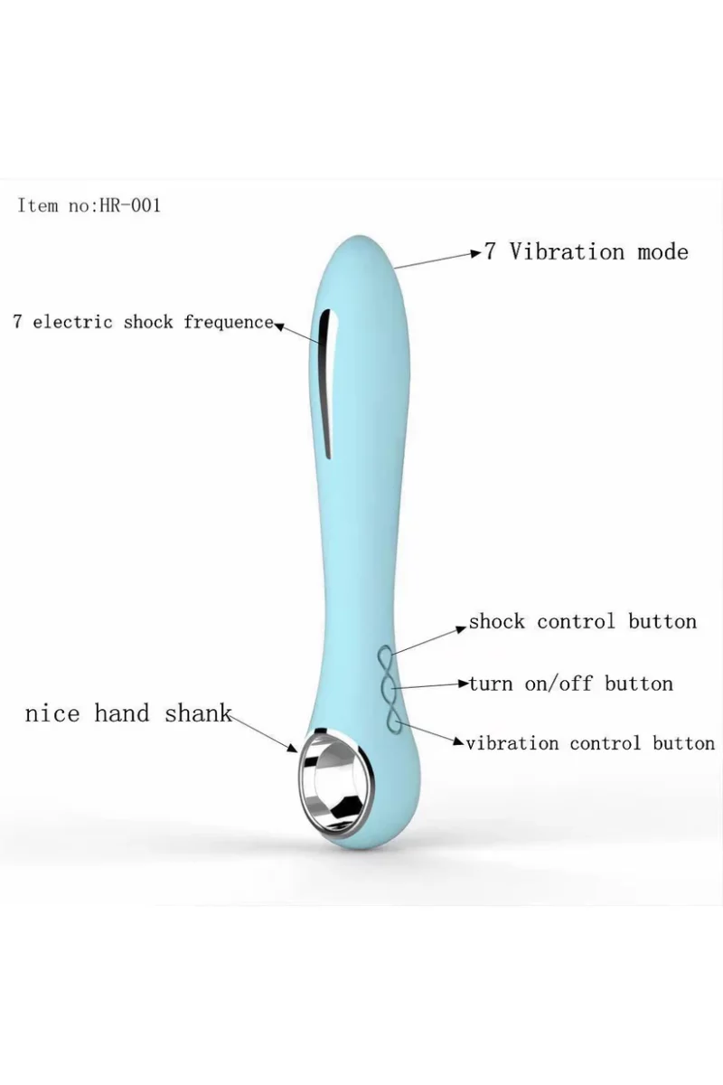 Vibrator cu striatii functie de electrostimulare albastru