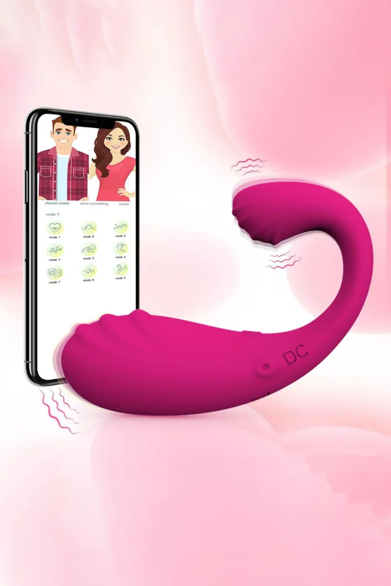 Vibrator SMART pentru stimulare vaginala si clitoridiana cu doua zone de vibrare independente, Mov - imagine 10