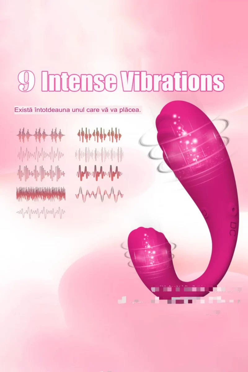 Vibrator SMART pentru stimulare vaginala si clitoridiana cu doua zone de vibrare independente, Mov - imagine 8