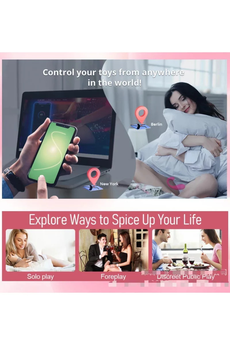 Vibrator SMART pentru stimulare vaginala si clitoridiana cu doua zone de vibrare independente, Mov - imagine 2