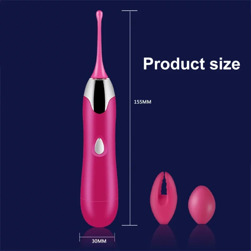 Vibrator pentru stimularea clitorisului cu 2 accesorii si multiple moduri de vibratie, Mov - imagine 8