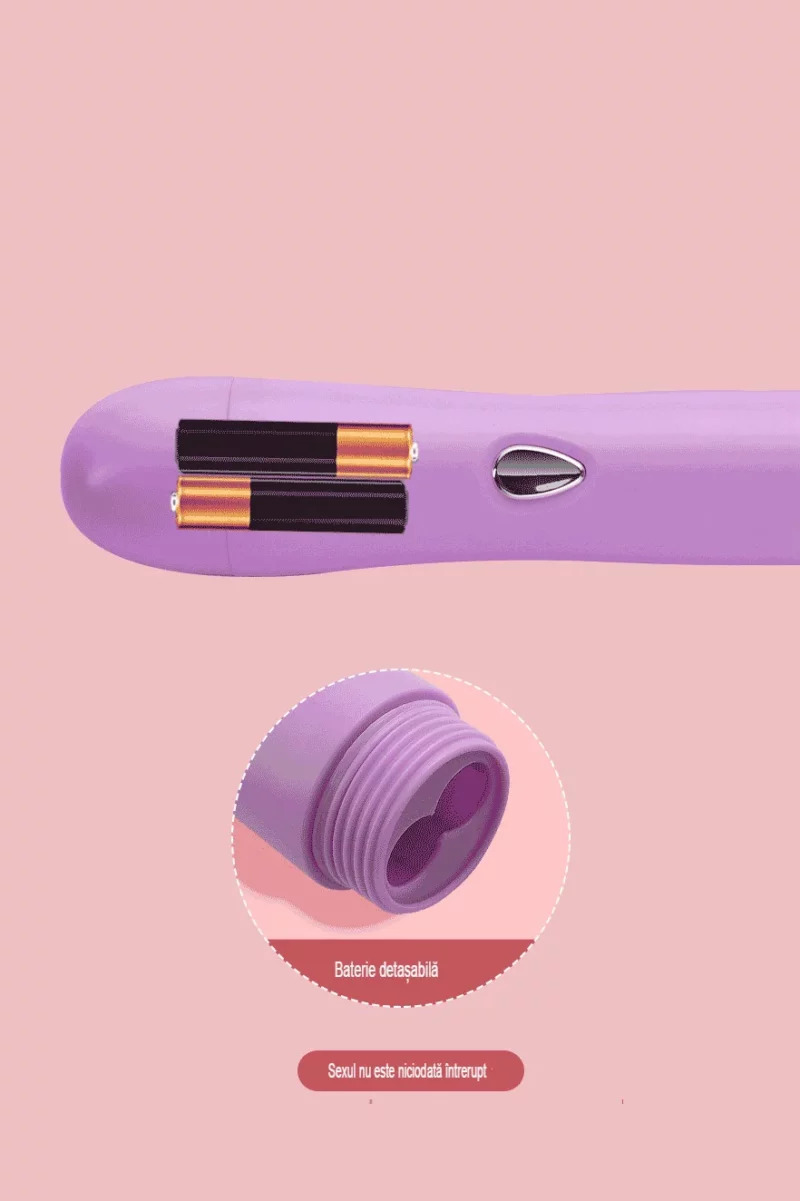 Vibrator pentru stimularea clitorisului cu 2 accesorii si multiple moduri de vibratie, Mov - imagine 13