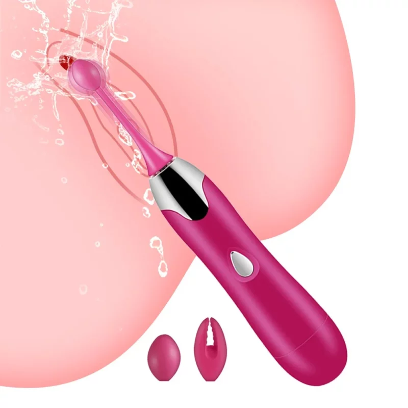 Vibrator pentru stimularea clitorisului cu 2 accesorii si multiple moduri de vibratie, Roz - imagine 10