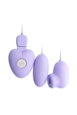 Vibrator mov cu fundtie duala alcatuit din vibrator tip OU si dispozitiv de suctiune/aspiratie