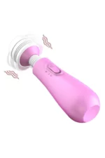 Stimulator lila clitoridian tip Mini Wand cu diferite moduri de vibrare,