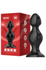 Dop anal (Butt Plug) din silicon, cu diametru de 5 cm, negru