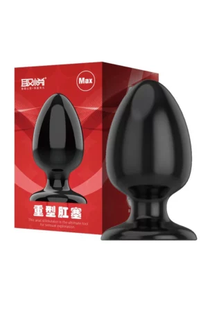 Dop anal (Butt Plug) din silicon, diametru 8 cm, negru