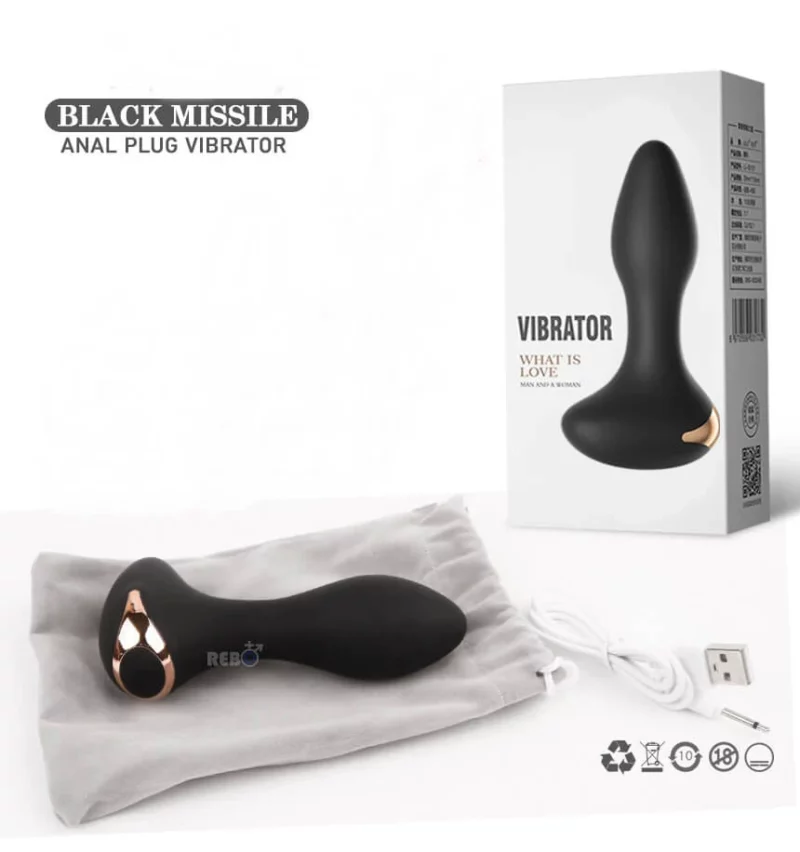 Vibrator anal smart controlabil cu aplicatie de pe telefon, multiple moduri si intensitati de vibrare, Negru - imagine 10