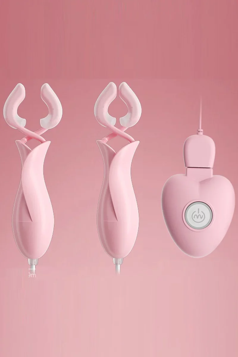 Stimulator/Vibrator pentru sfarcuri cu baterie reincarcabila si diferite moduri de vibrare, roz