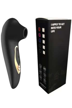 Vibrator clitoridian cu functie de suctiune/aspirare cu multiple intensitati, Negru