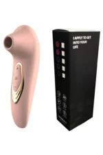 Vibrator clitoridian cu functie de suctiune/aspirare cu multiple intensitati, Crem