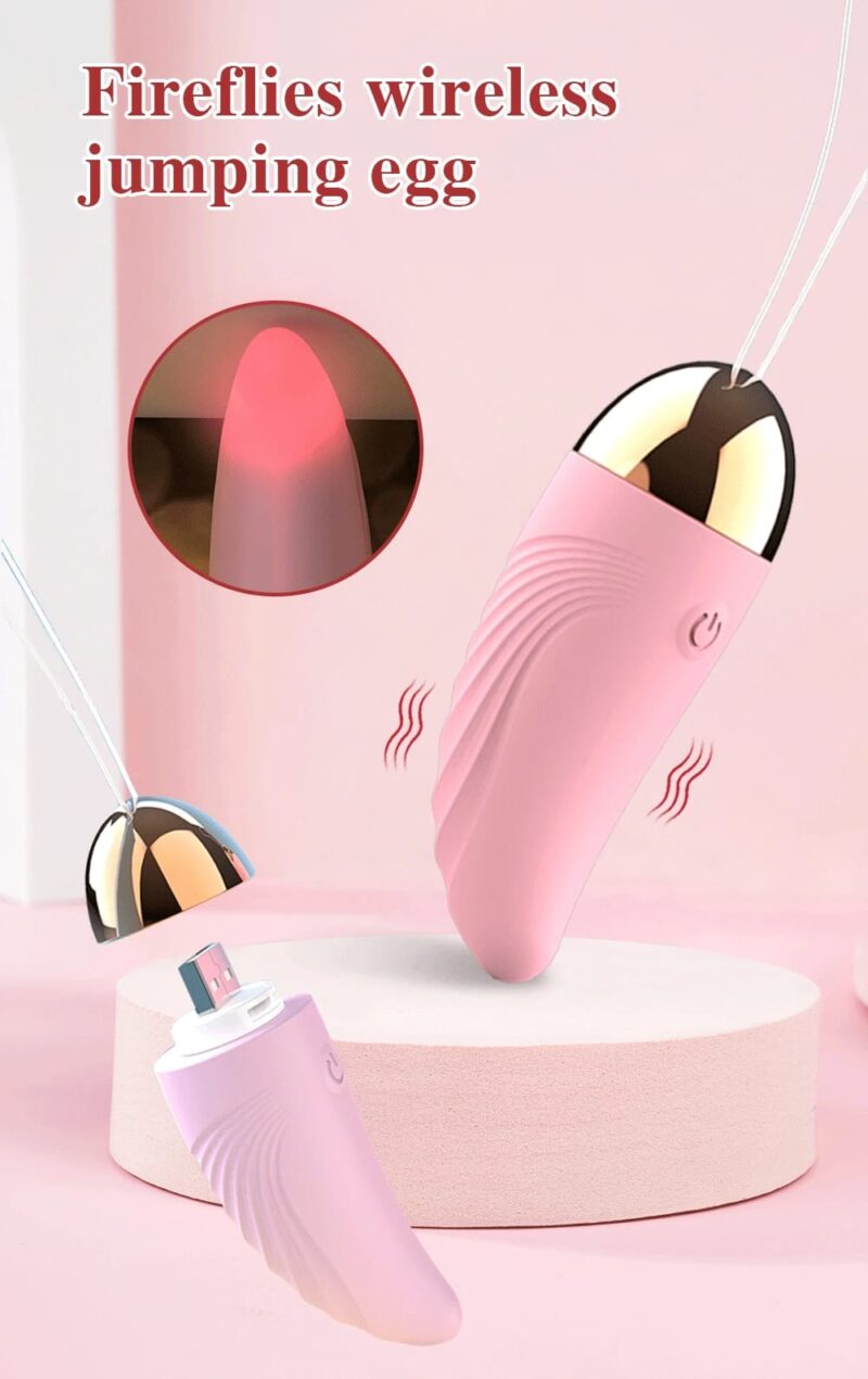 Vibrator lila wireless cu LED și port de încărcare USB expus