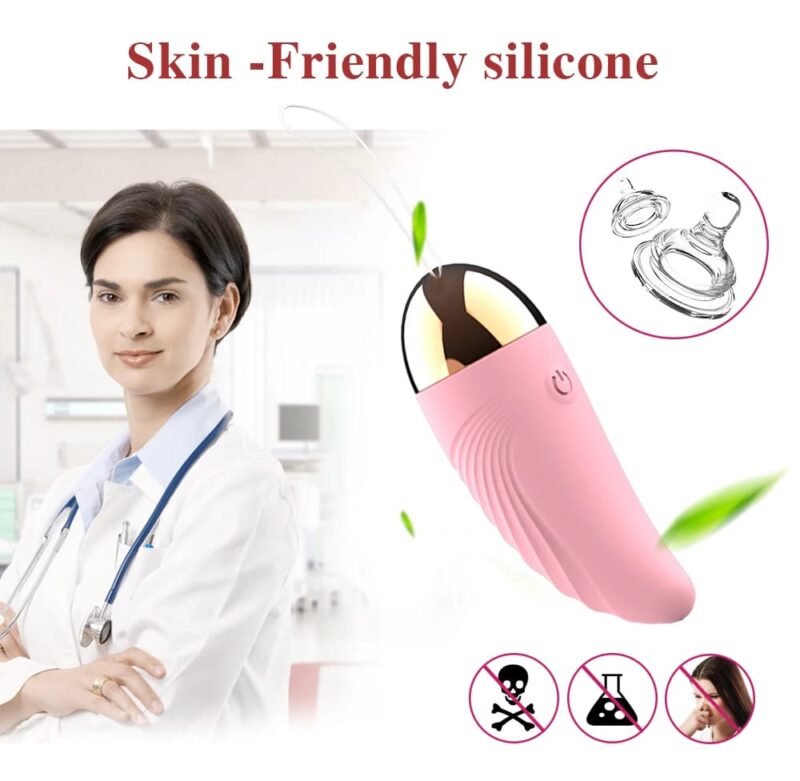 Vibrator roz din silicon sigur, testat clinic