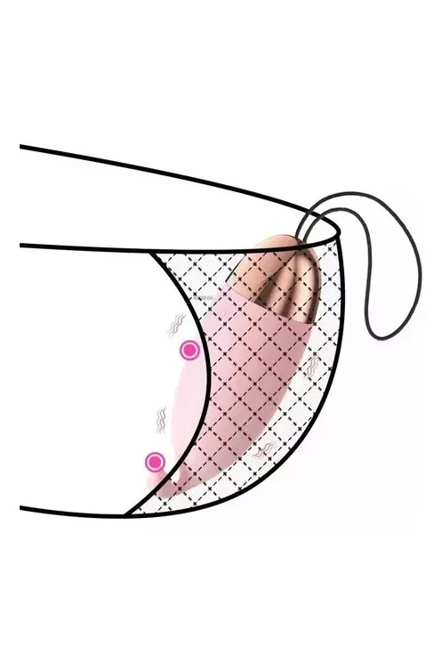 Vibrator Tip Ou în Formă de Fluture Premium din Silicon pentru Stimulare Clitoridiană, Reîncărcabil, Roz TOY468-57 - imagine 11