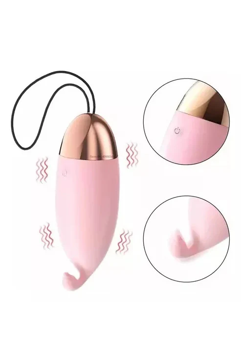 Vibrator Tip Ou în Formă de Fluture Premium din Silicon pentru Stimulare Clitoridiană, Reîncărcabil, Roz TOY468-57 - imagine 7