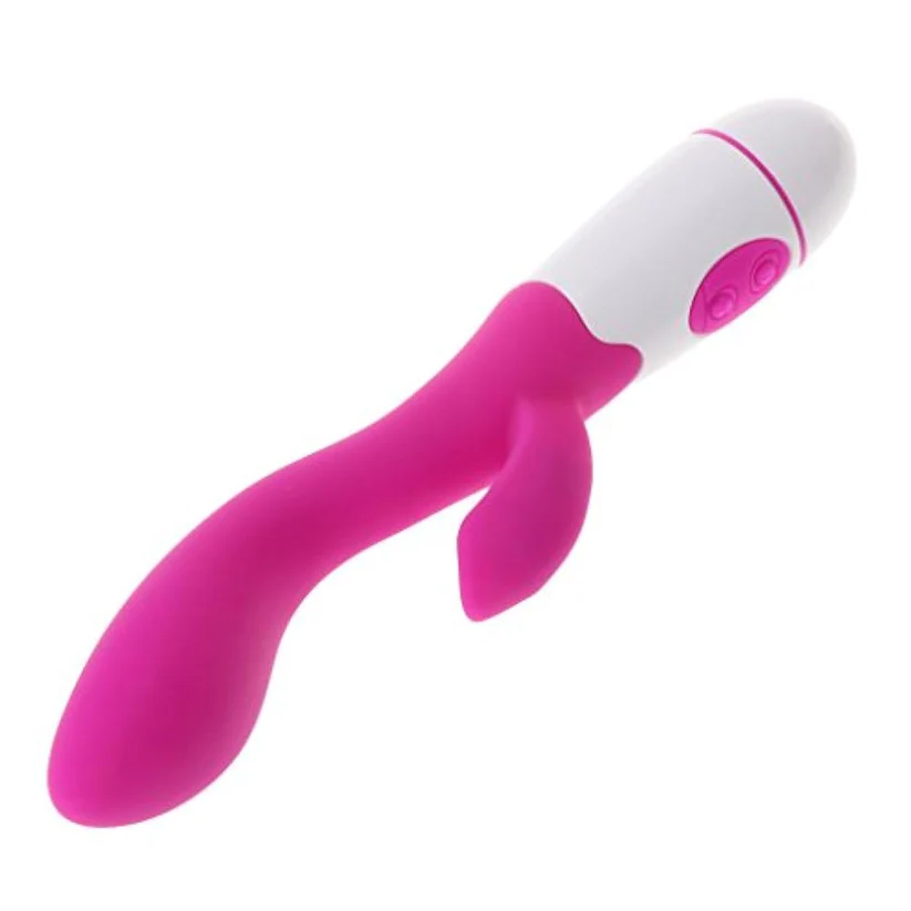 Vibrator dublu premium și stimulator dublu fuchsia premium TOY491-55