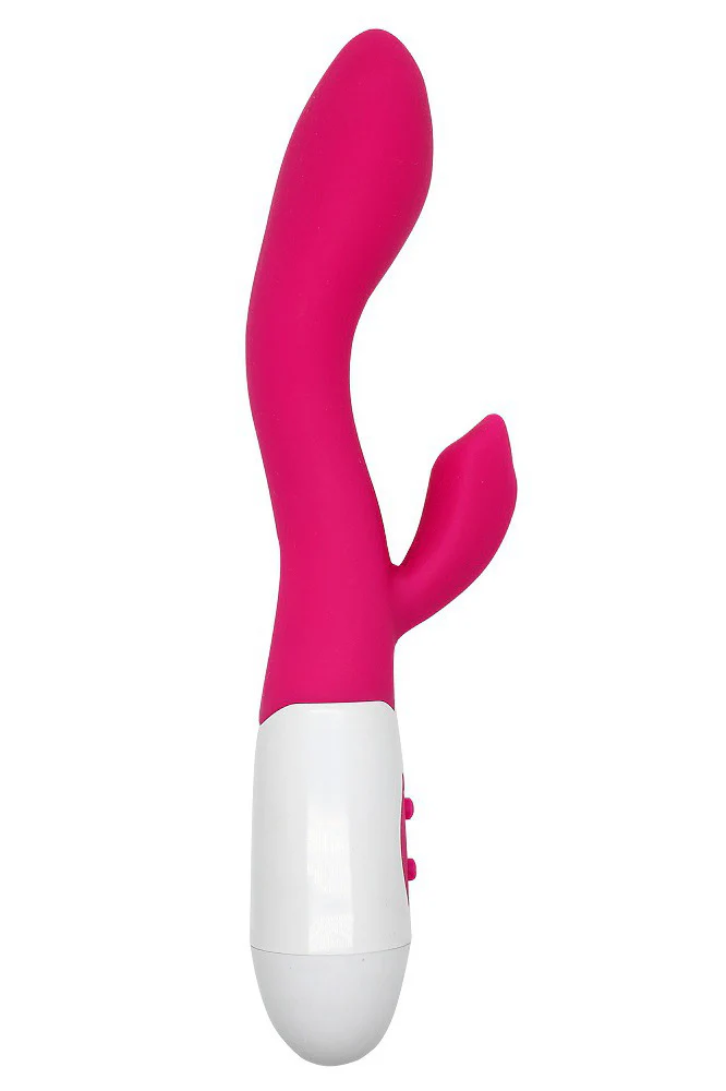 ibrator dublu premium și stimulator dublu fuchsia TOY491-55