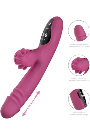 Vibrator telescopic premium fuchsia TOY589-55