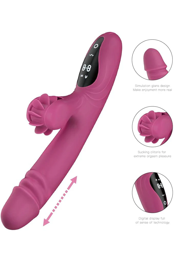 Vibrator telescopic premium fuchsia TOY589-55