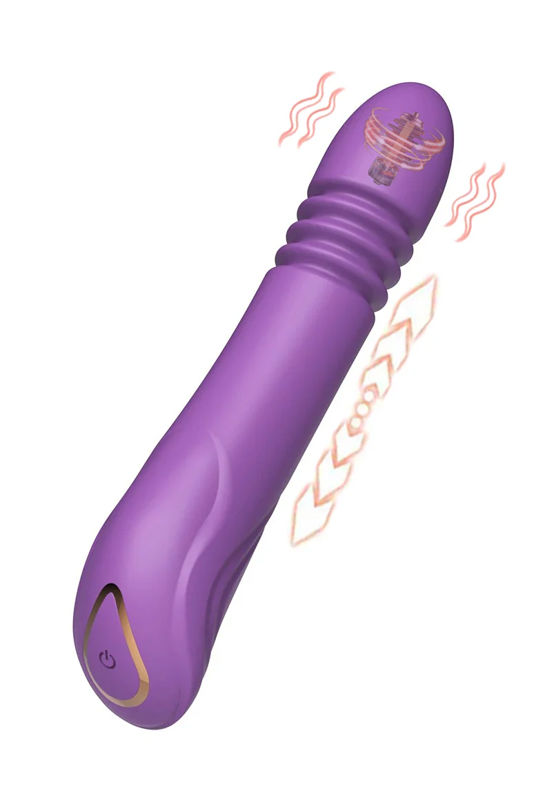 Vibrator telescopic cu mișcare automată și dispozitiv thrusting silicon premium TOY611-11
